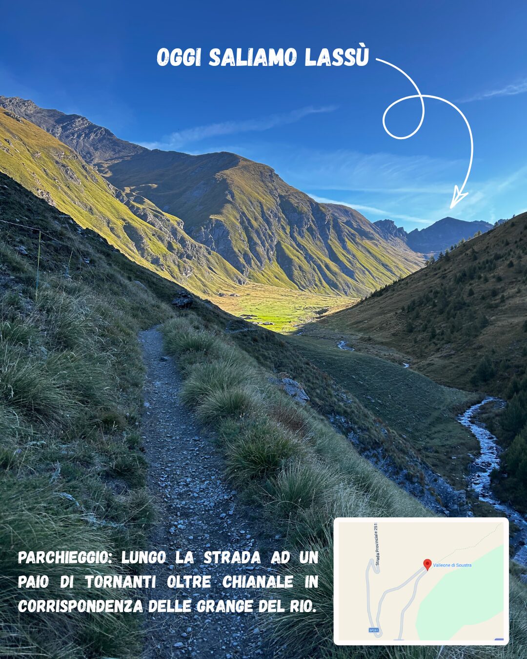 Vista sulla vetta del Monte Losetta dal parcheggio delle Grange del Rio, sopra Chianale in Valle Varaita